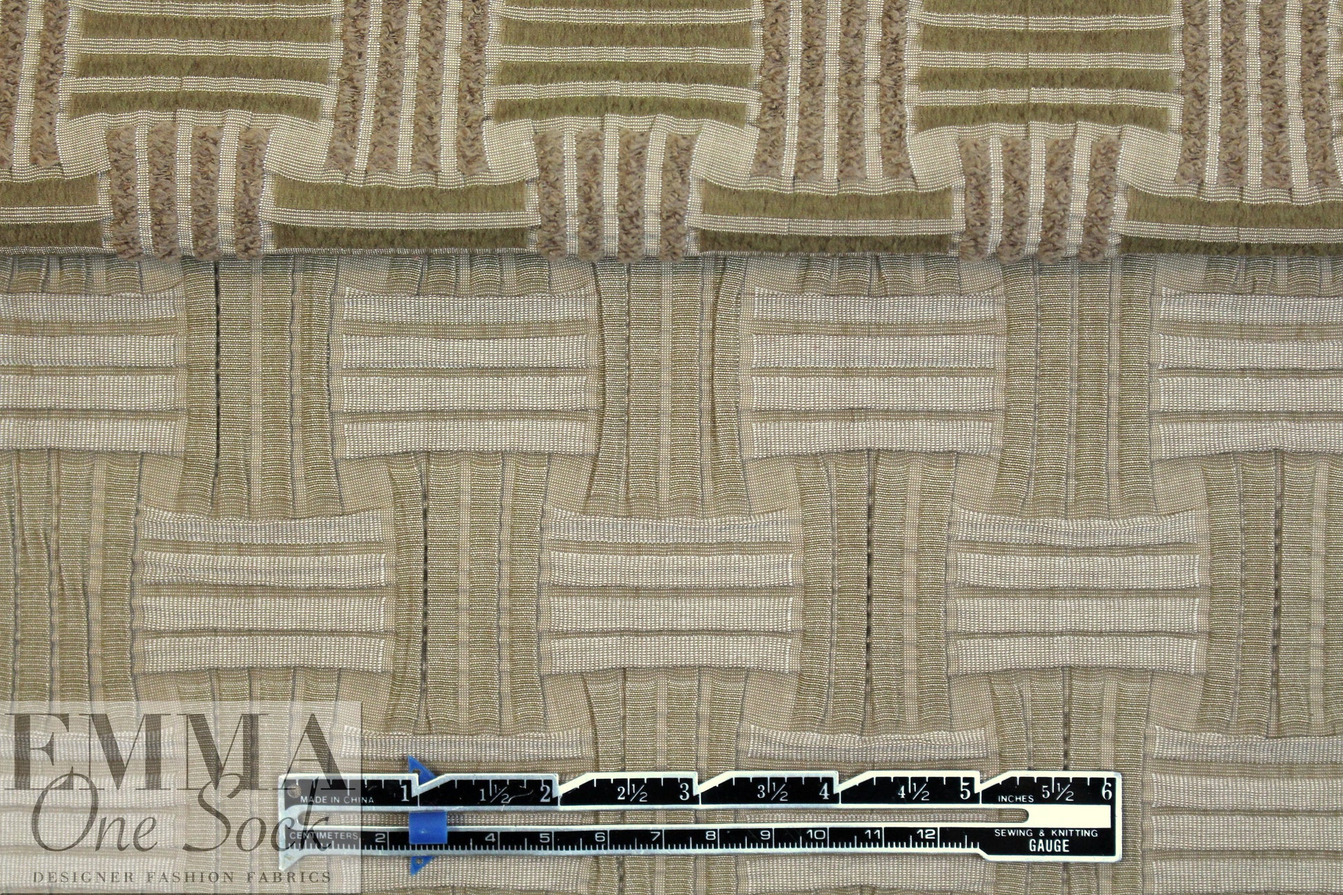 NY designer taupe basketweave texture jacquard knit