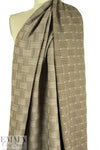 NY designer taupe basketweave texture jacquard knit 1.5 yd