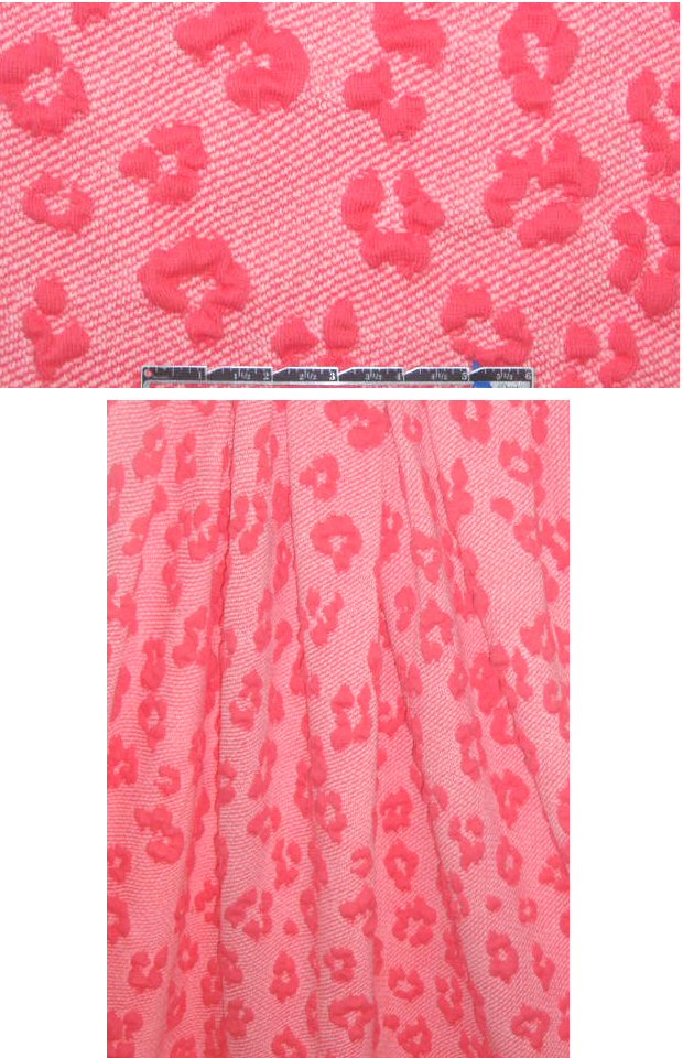French y-d cheetah 2-ply sweater knit - coral pink
