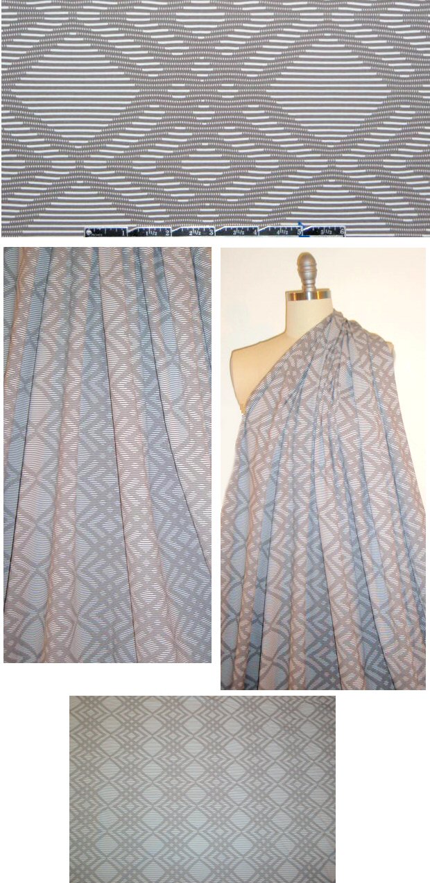 French textured yarn-dye knit - putty/white
