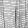 horizontal stripe crinkle textured knit, Oeko-Tex cert - gray/ivory