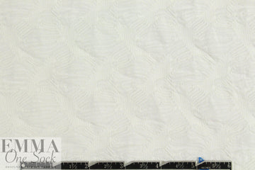 famous designer textured white novelty knit