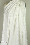 famous designer textured white novelty knit