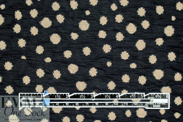 French textured dot 2-ply knit - ecru/black