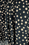 French textured dot 2-ply knit - ecru/black