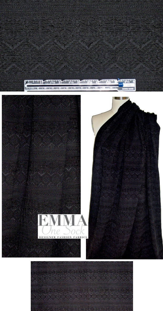 NY designer 'fairisle style' textured knit - black