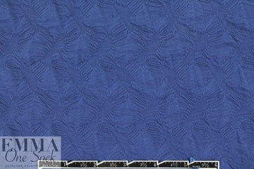 famous designer textured blue novelty knit