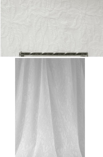 NY designer floral-textured white novelty knit