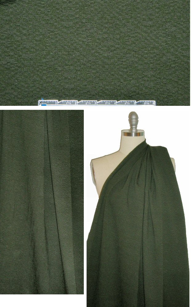 NY designer mosaic textured matelasse knit - loden