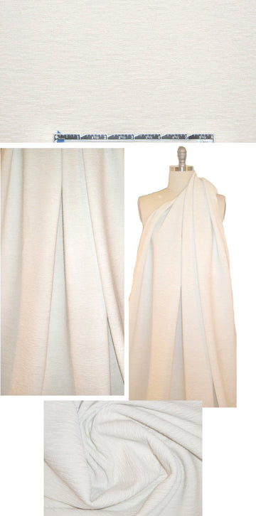 NY designer crinkle textured matelasse knit - vanilla 1.66 yd