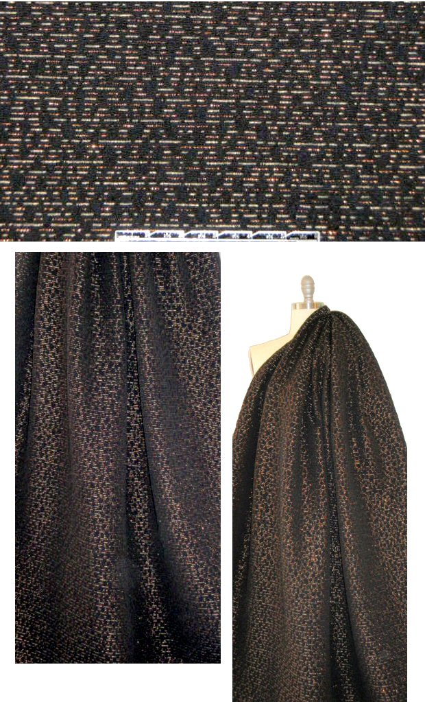 French metallic dashes textured stretch suiting