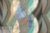 Italian 'string art' abstract poly stretch crepe woven