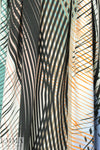 Italian 'string art' abstract poly stretch crepe woven
