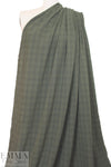 CA designer caper/navy novelty weave stretch jacquard