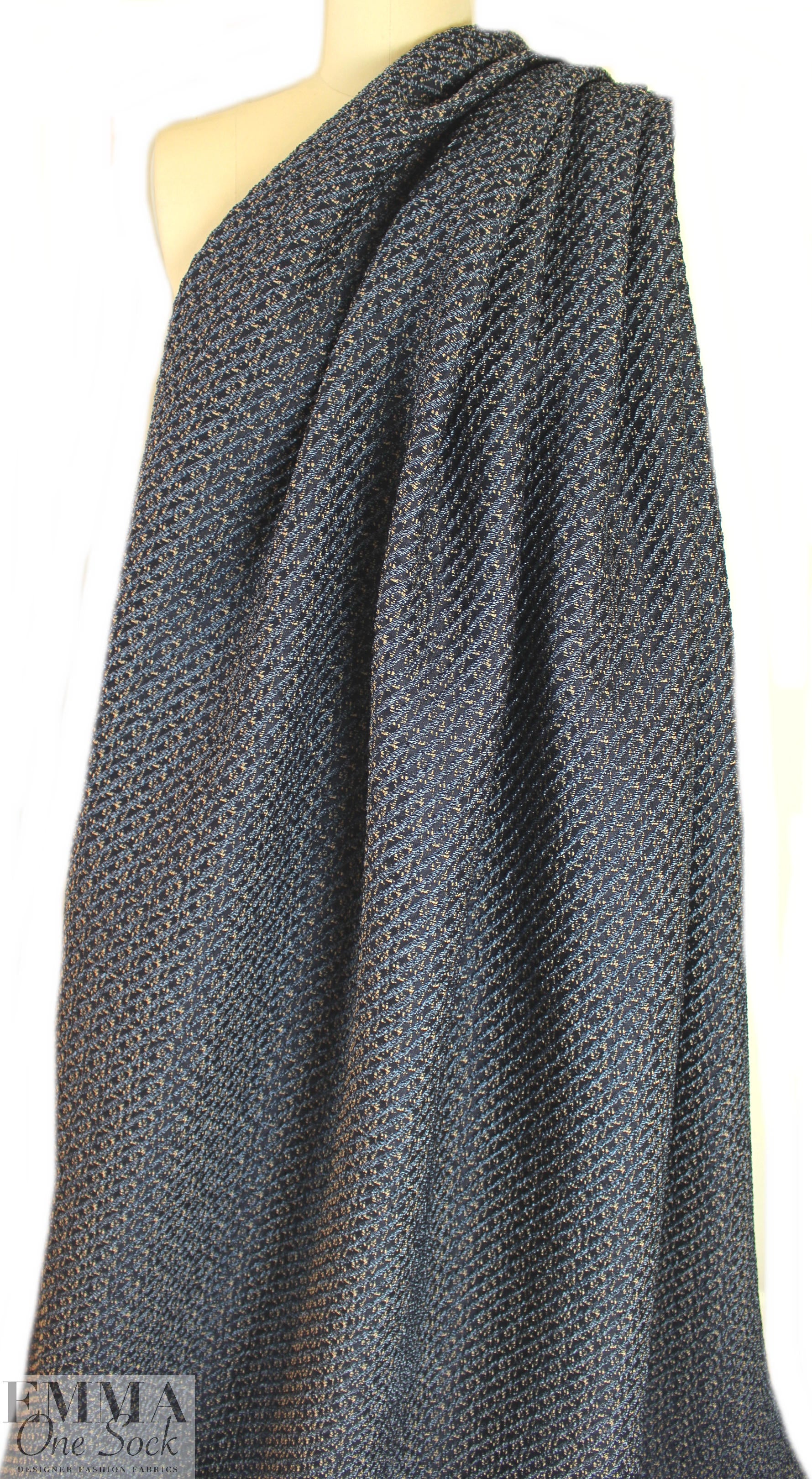 NY designer diagonal rib tweedy brocade