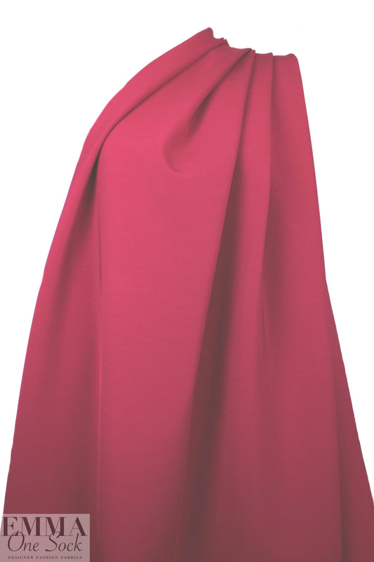 Italian substantial hi-tech doubleknit - cerise 1.25 yds