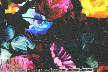 Italian textured stretch woven - floral nocturne