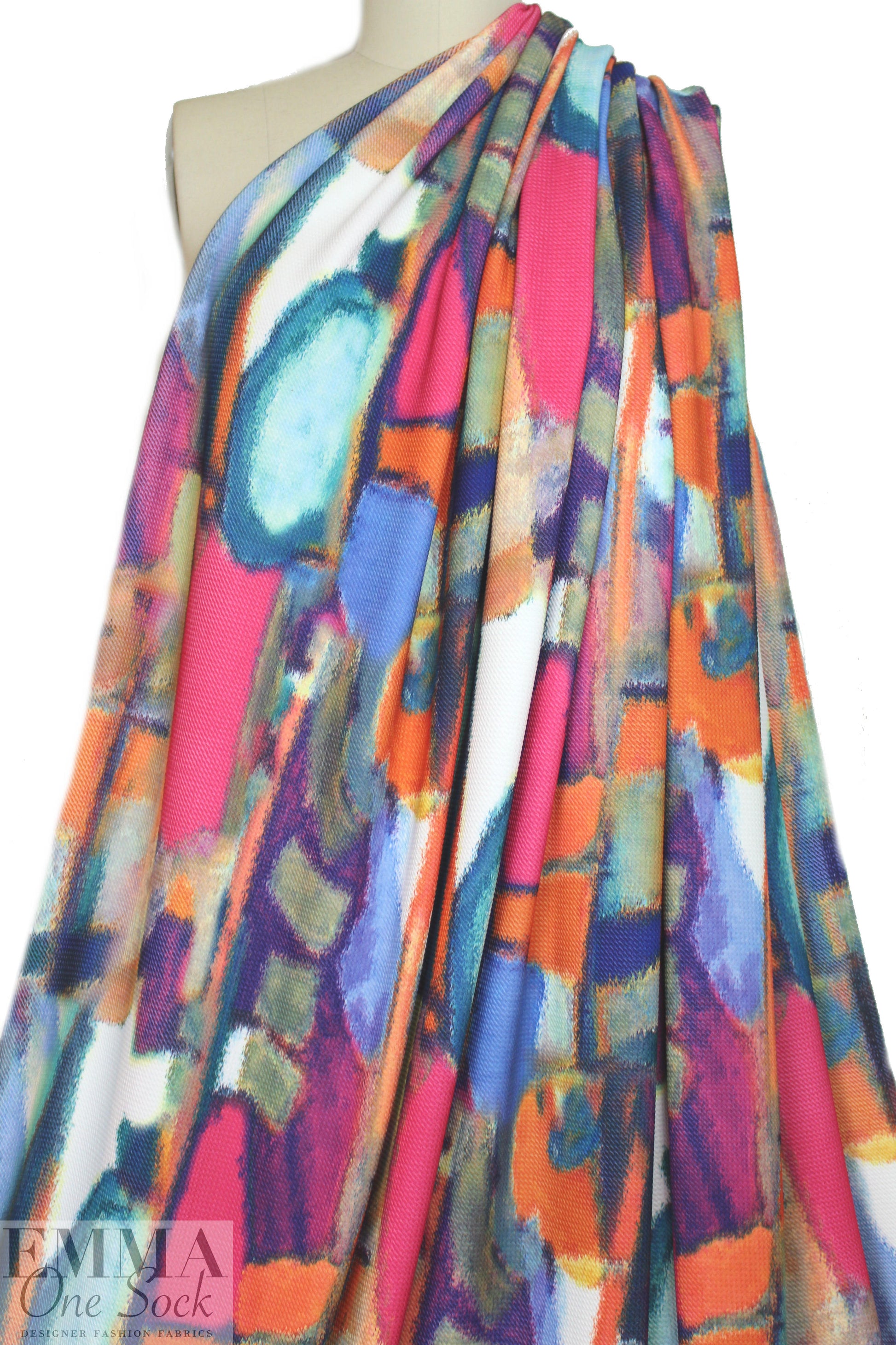 abstract art scuba pique' knit