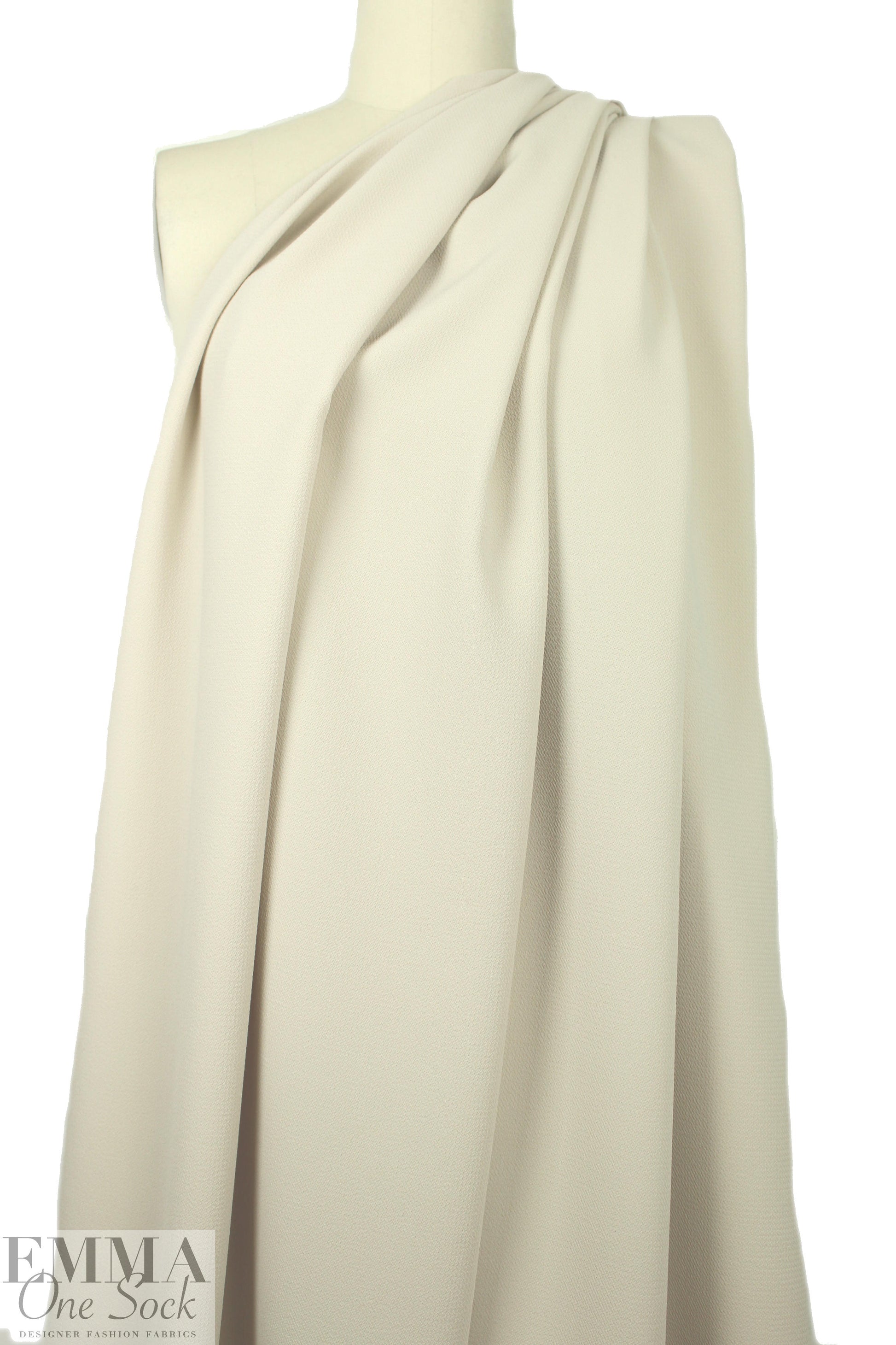 NY designer textured drapey stretch woven - angora