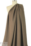 NY designer textured drapey stretch woven - mocha