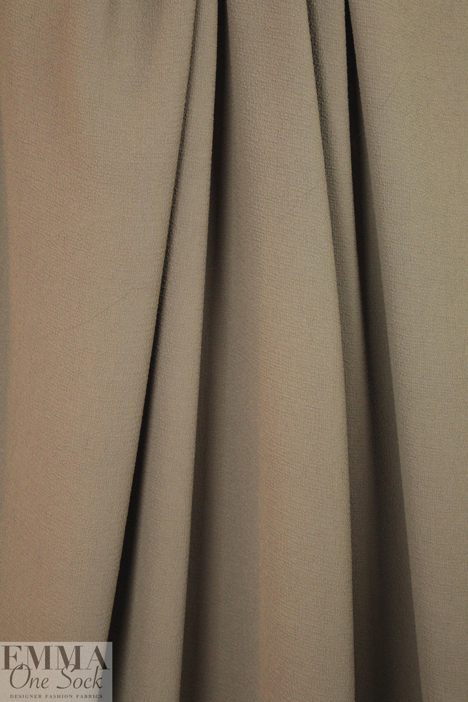 NY designer textured drapey stretch woven - mocha 1.375 yds