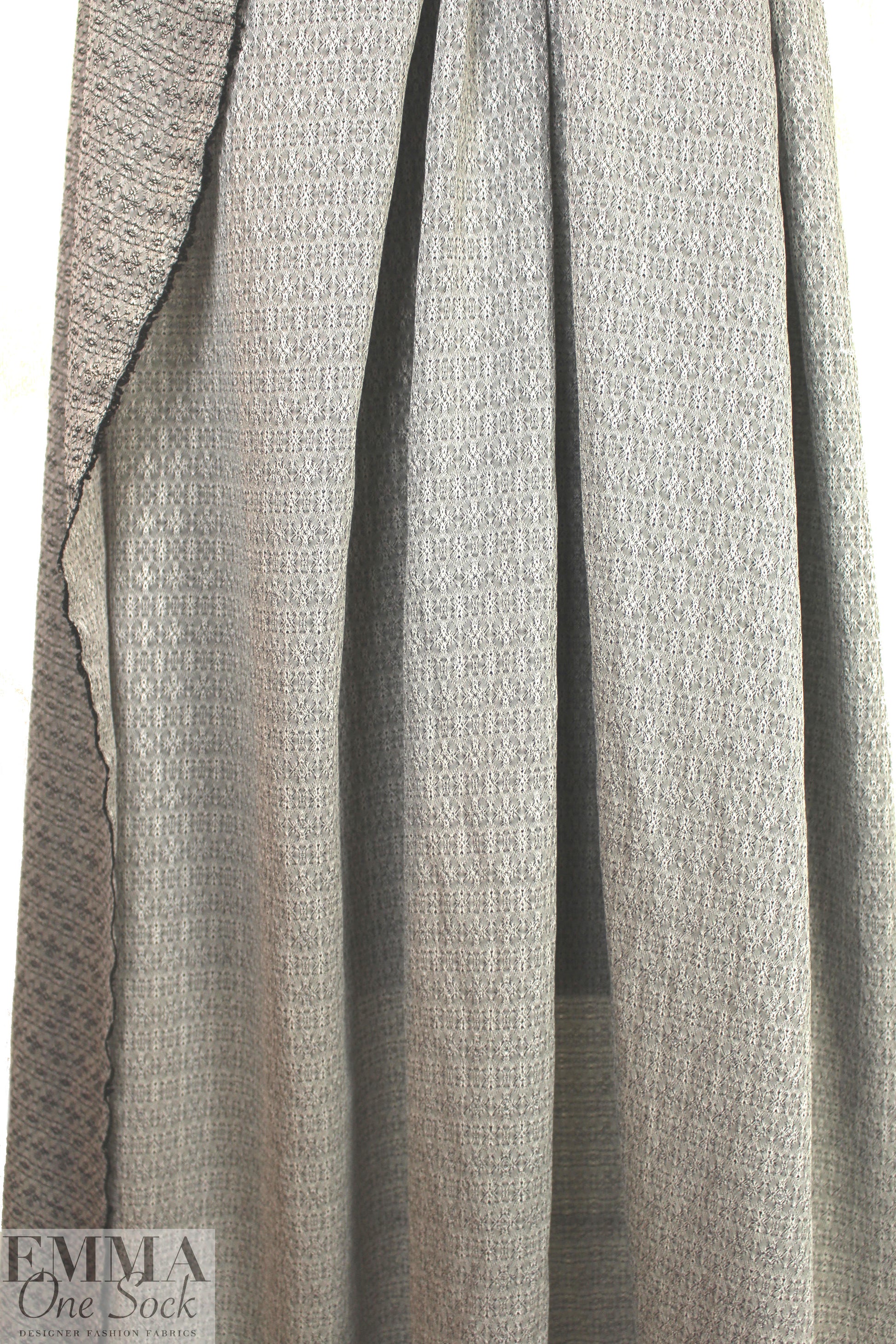 NY designer viscose drapey jacquard woven - gray