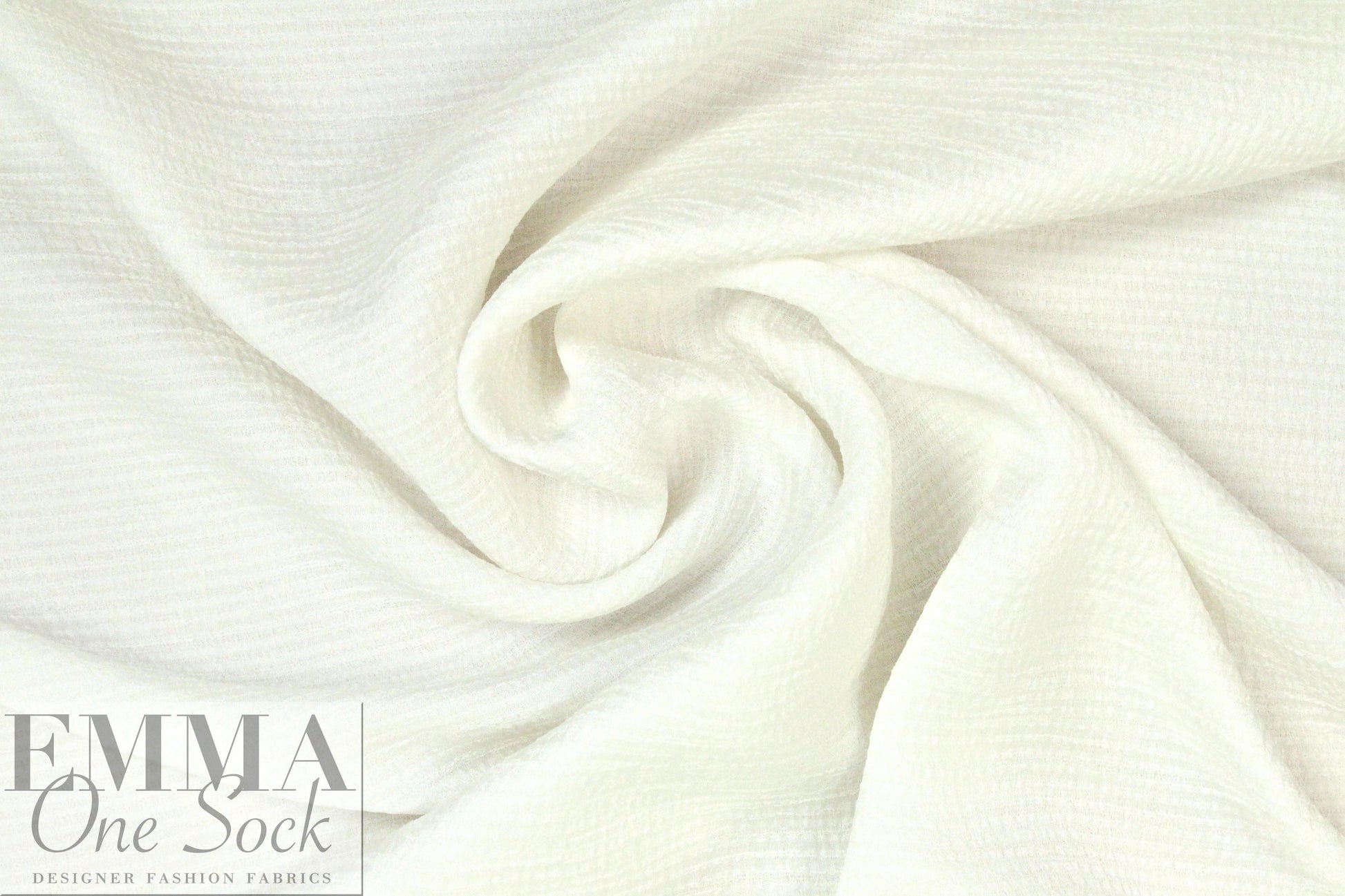 NY designer 'hammered' 'str. viscose woven - creamy white