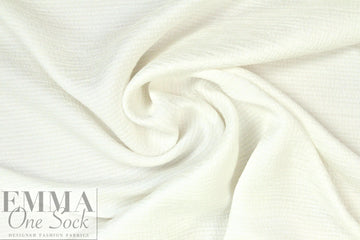 NY designer 'hammered' 'str. viscose woven - creamy white
