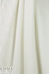 NY designer 'hammered' 'str. viscose woven - creamy white