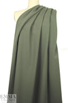 Italian textured wool stretch twill - loden