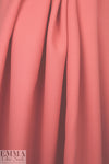 Italian textured wool double crepe woven - coral