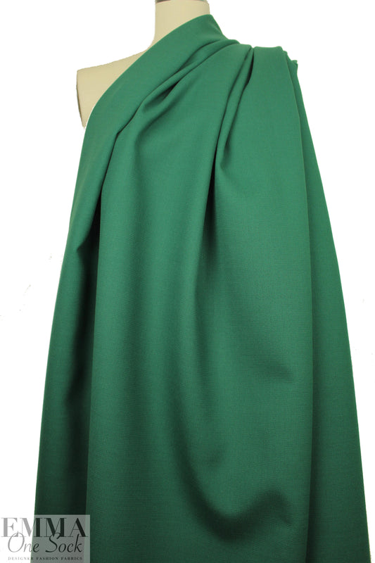 Italian textured wool doublecloth - pine
