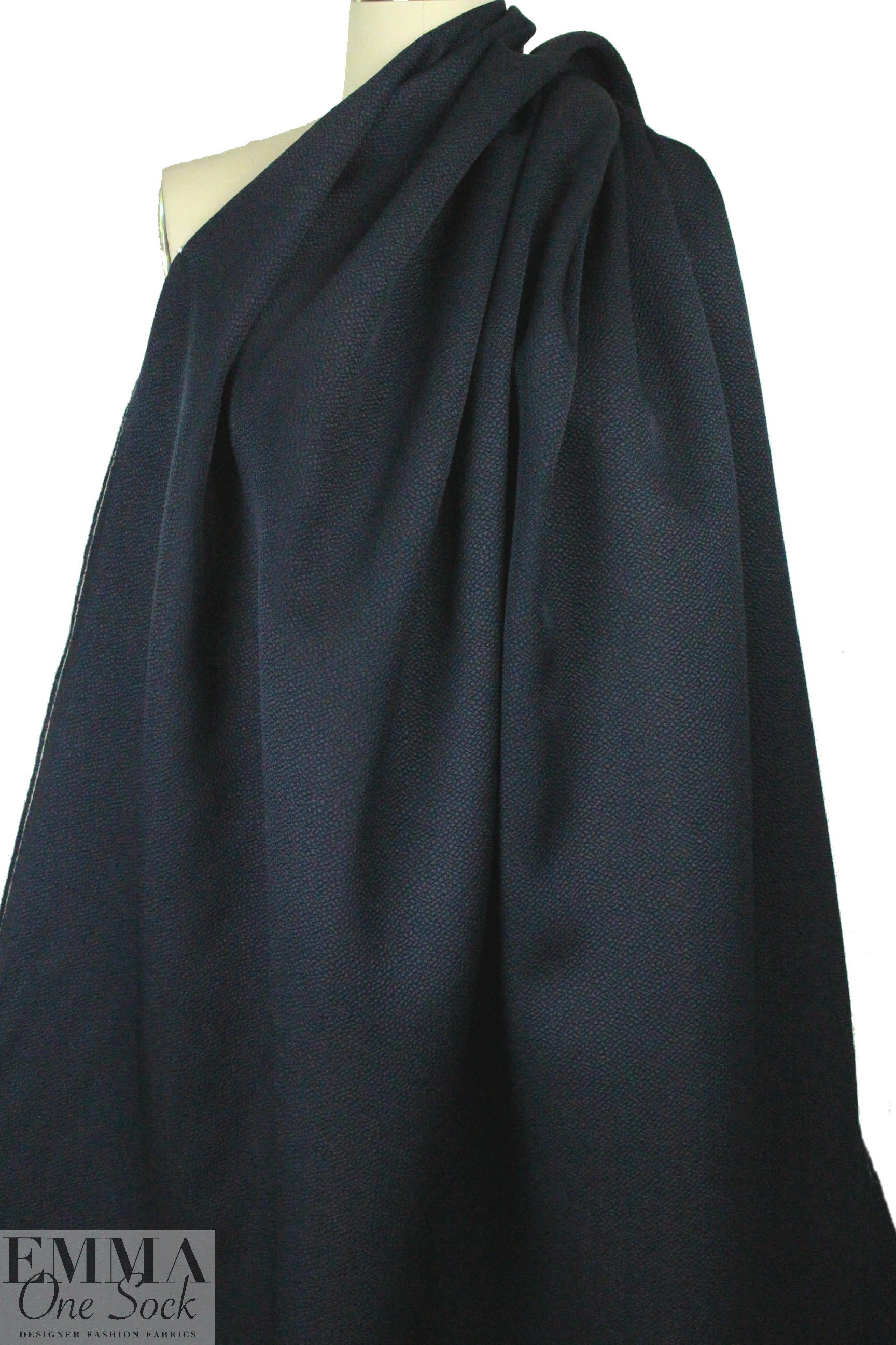 The0ry hammered- texture silk/wool suiting - navy
