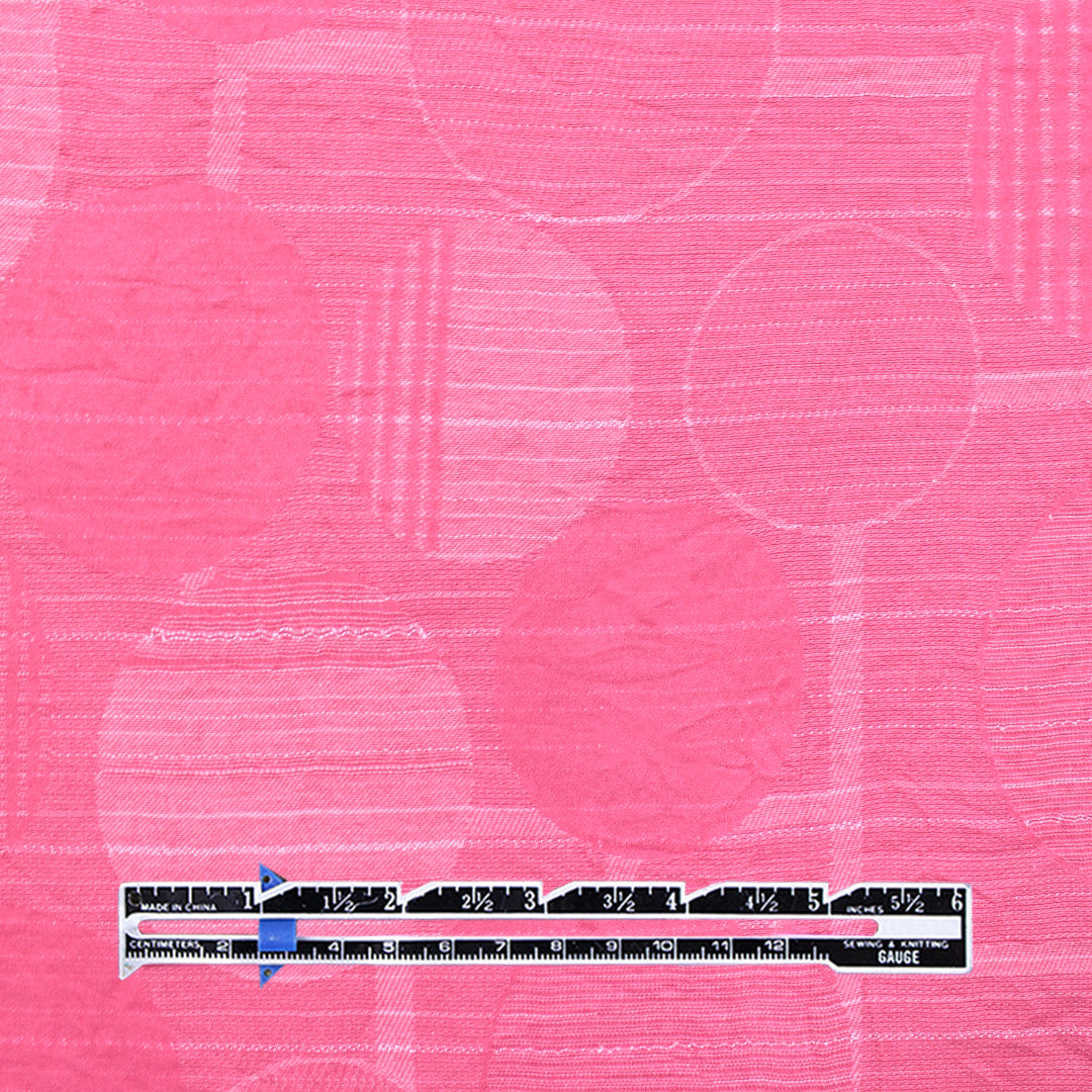 Italian 'pink Malibu' light weight jacquard woven 1 yard