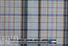 The0ry virgin wool yarn dyed jacquard plaid - navy/orange