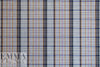 The0ry virgin wool yarn dyed jacquard plaid - navy/orange