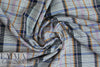 The0ry virgin wool yarn dyed jacquard plaid - navy/orange
