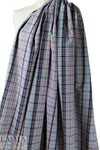 The0ry virgin wool yarn dyed jacquard plaid - navy/orange 1.625 yd
