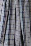 The0ry virgin wool yarn dyed jacquard plaid - navy/orange