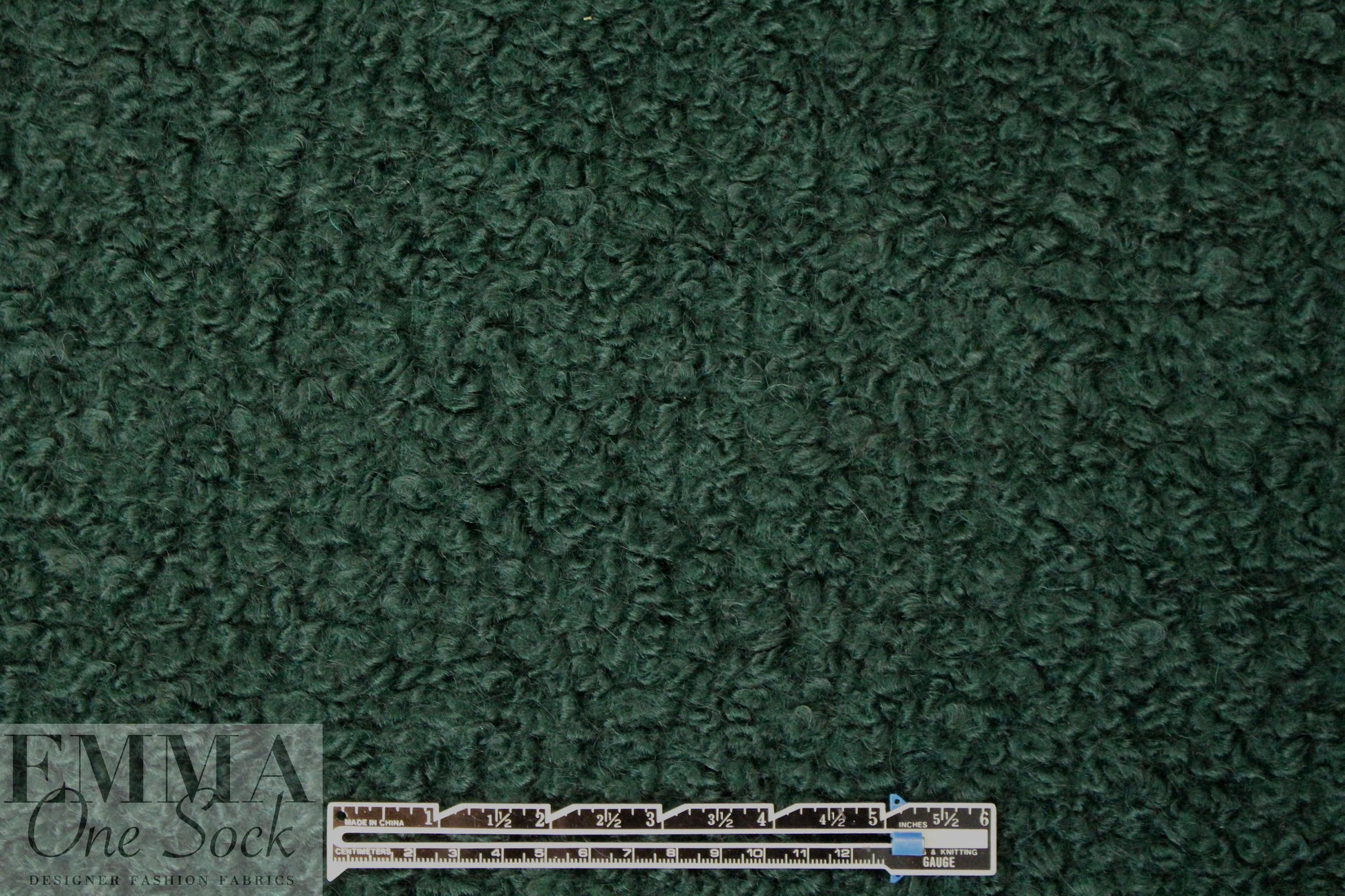 famous designer Italian thick wool boucle' - forest 1.875 yd