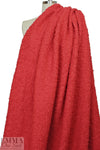 famous designer Italian thick wool boucle' - red .75 yds