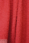 famous designer Italian thick wool boucle' - red