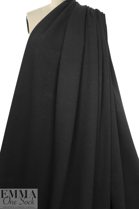 thick and soft Oeko-tex certified doubleknit - black .75 yds