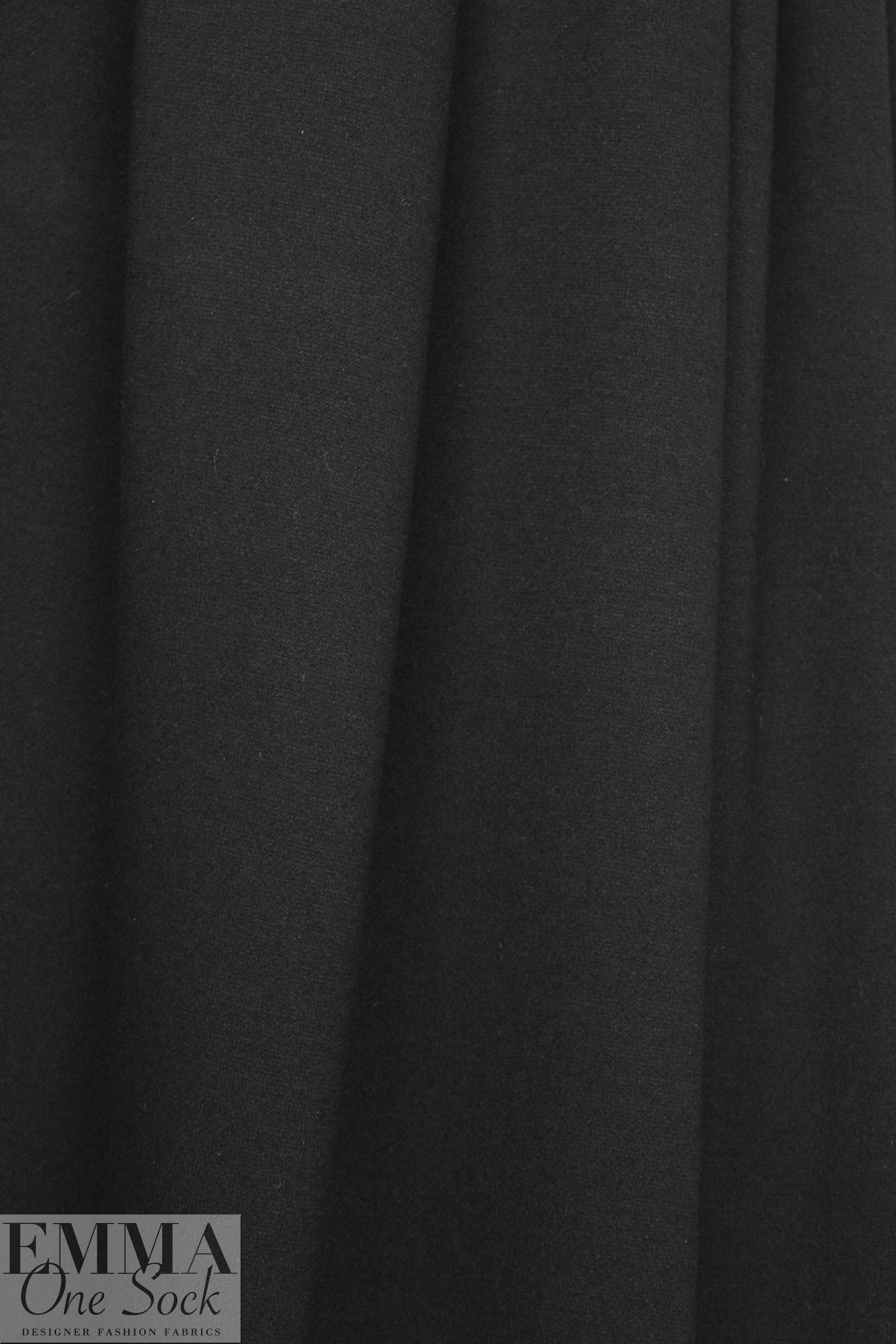 thick and soft Oeko-tex certified doubleknit - black 1.875 yds