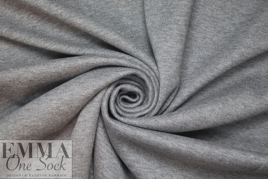 thick and soft Oeko-tex certified doubleknit - heathered gray 1 yard