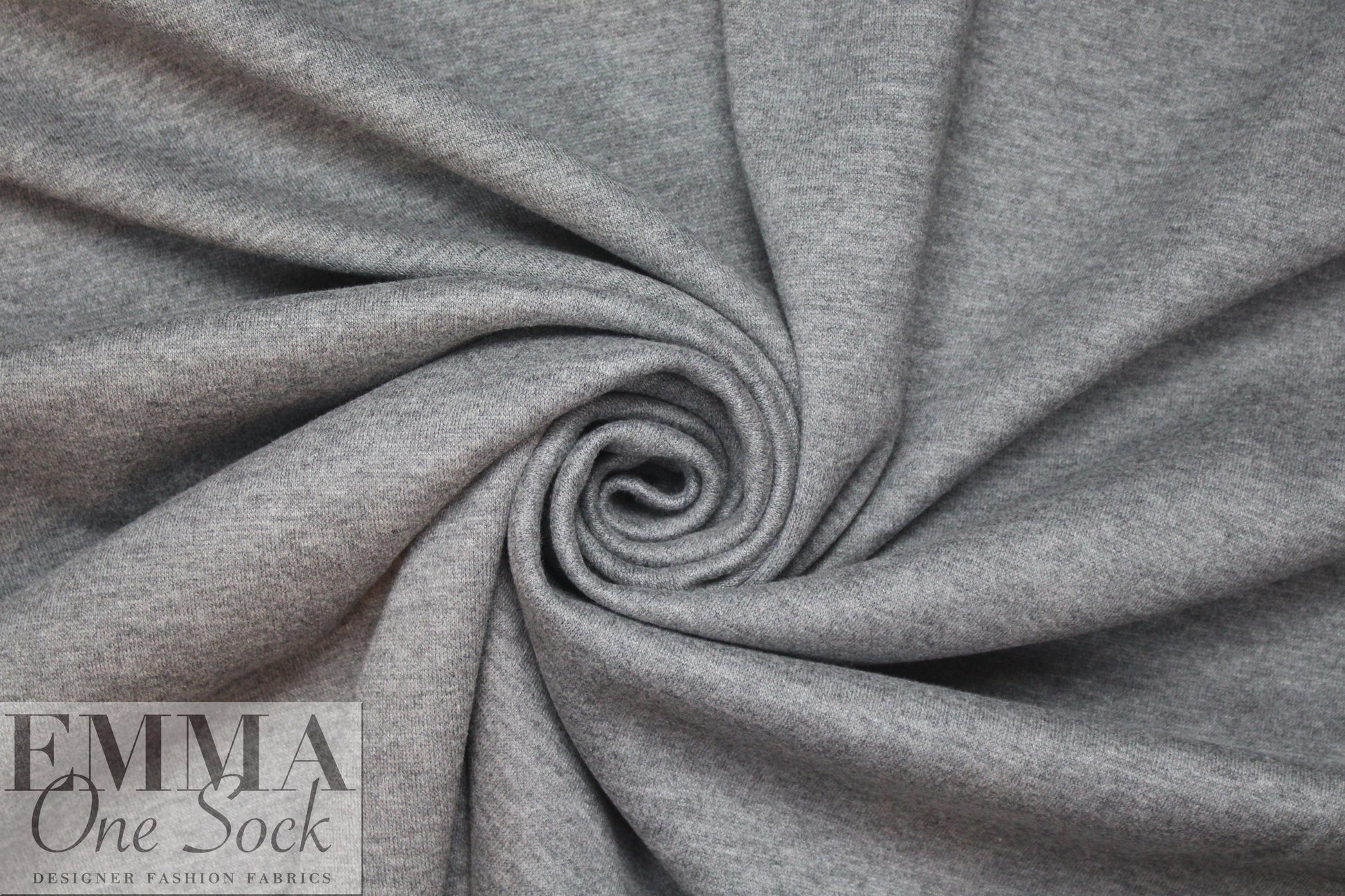 thick and soft Oeko-tex certified doubleknit - heathered gray 1.25 yds