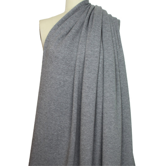 thick and soft Oeko-tex certified doubleknit - heathered gray 1.5 yd
