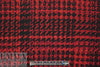 NY designer houndstooth printed sweater knit - red/black