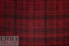 NY designer houndstooth printed sweater knit - red/black
