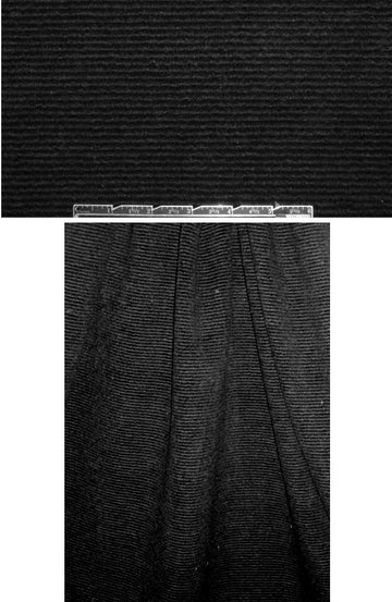 wool blend thick ottoman knit - black